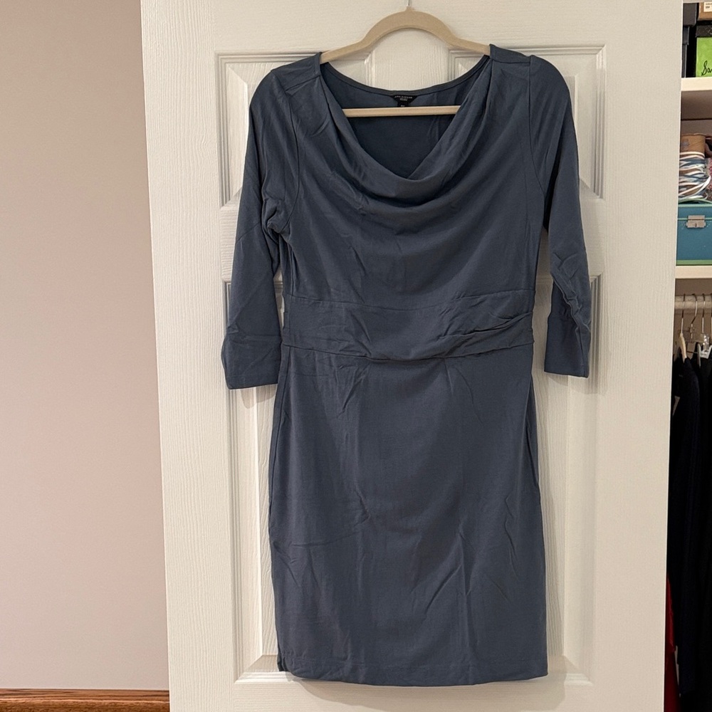 Ann Taylor Slate Long Sleeve Dress